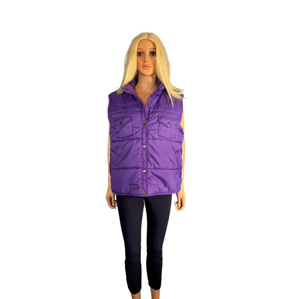 Walls Authentic Ranch Wear Purple Quilted Puffer Vest Women's XL - Picture 9 of 16